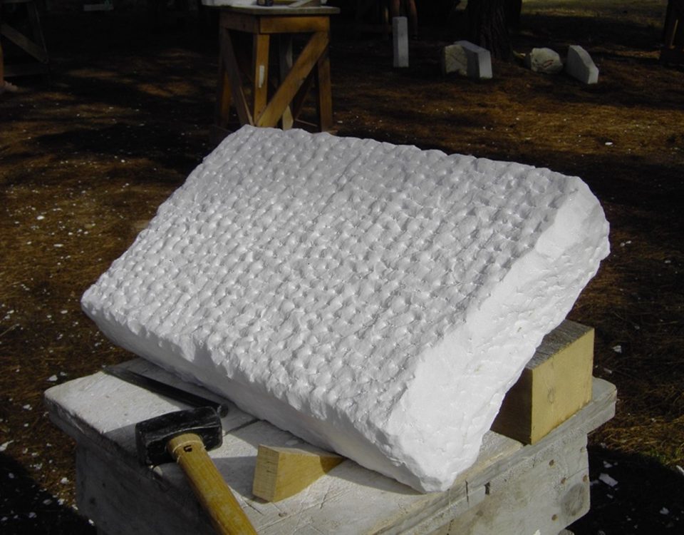 Steinbildhauen bei KULT (SPACE)³